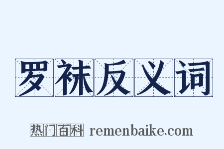 罗袜反义词是什么意思的图片